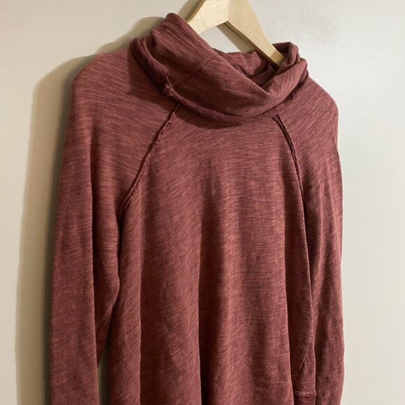 Burgundy Free People lightweight long sleeve top - Picture 4 of 5